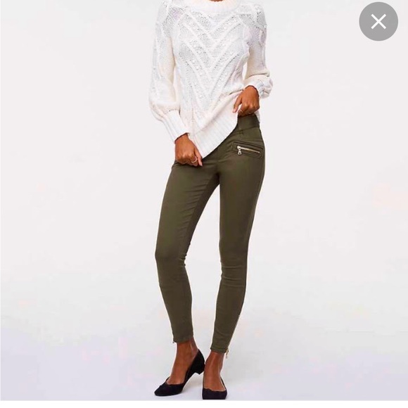 LOFT Pants - LOFT Marisa Skinny Ankle Zip Stretch Pants